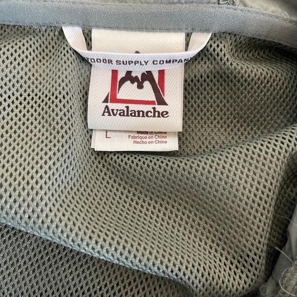 Avalanche Anorak Pullover Jacket Large Agave Green Hooded Windbreaker Minimalist - Picture 7 of 8